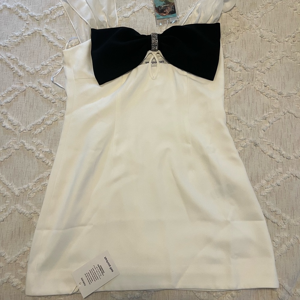 Self portrait mini bow dress